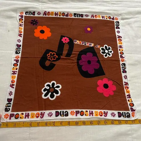 Brown toss floral print bandana 0524