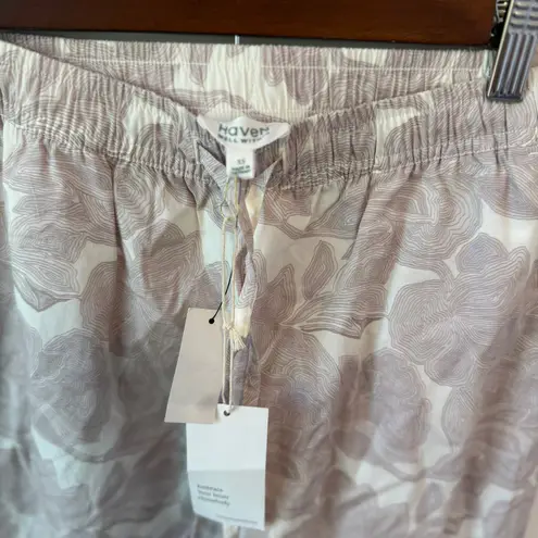 Haven Well Within Organic Cotton Gauze Fern Print Pajama Pants Size XS NWT Tan