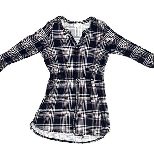 Bobbie & Brooks Bobbie Brooks Plus SIZE 1X Roll Tab Long Sleeve Elastic Waist Tie Blouson Dress