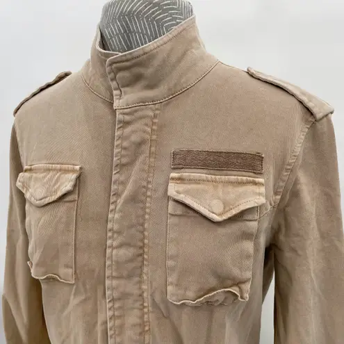 ANINE BING Army Cargo Jacket Khaki Sand Neutral Tan Grunge Edgy Fierce Size S