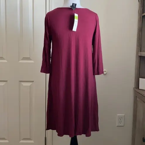 Agnes & Dora NWT 3/4 Sleeve Swing Tunic | Wine Modal
