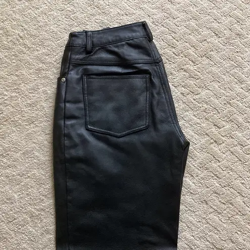 Newport News VINTAGE BLACK LEATHER LINED DRESS PANTS by LADIES SIZE 4