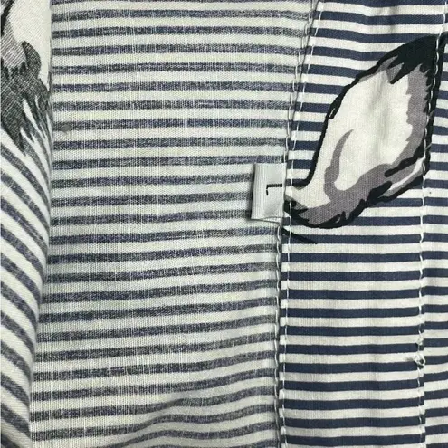 Sucrefas Navy White Striped 50s Style Collared Dress Small Rockabilly Pin