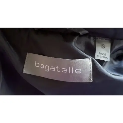 Bagatelle Quilted Vest Navy Size Small Toggles Zip Snap Button Cabin Lodge Fall