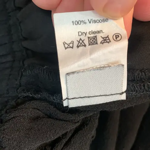 Madewell  Black Clemente Highrise Pull On Wide Leg Crop Pants W-208 Size XS