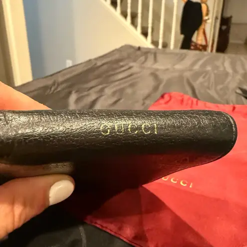 GUCCI Animalier Bee Star Bifold Compact Wallet Black