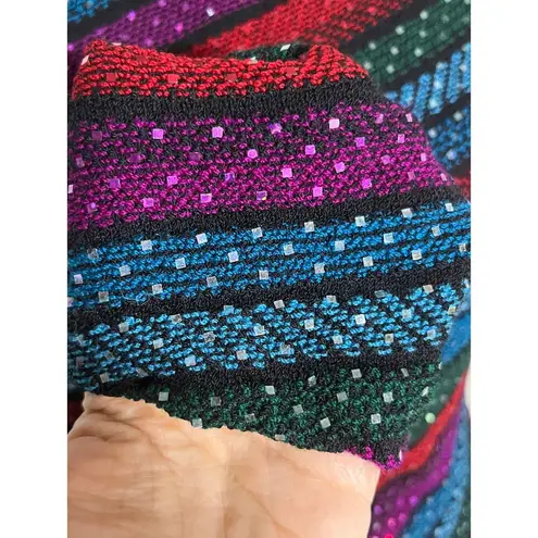 St. John St. John Evening Sequin Stretch Knit Asymmetrical Top Size 8 Cocktail Party