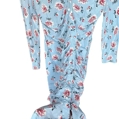 Veronica Beard Rowe Silk Rushed Dress