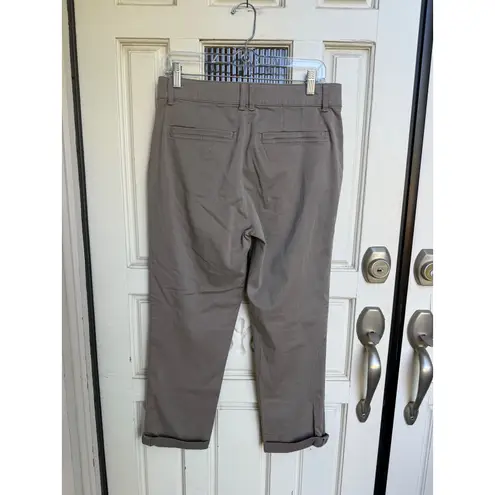 Democracy Ab Solution High Rise Trouser Straight Leg Capri Pants Tan Size 8