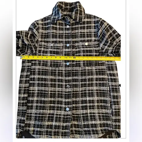 H&M  Oversized Jacquard Weave Shirt Jacket Size XS