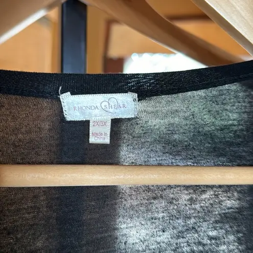Rhonda Shear Black AHH COMFORT WRAP Cardigan Size 2X/3X