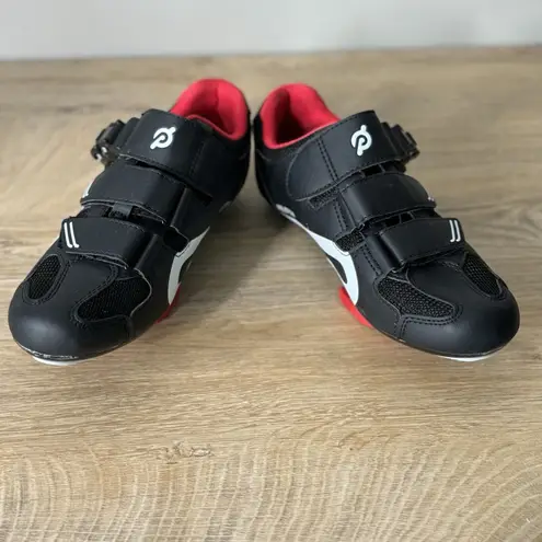 Peloton Shoes Womens 7 38 Black Red Cycling Shoes Bike Cleats Biking Spinning