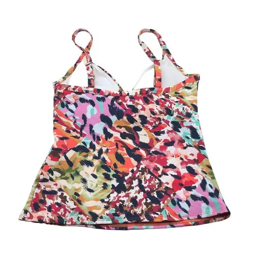 Bleu Rod Beattie Party Animal Twist-Front Tankini Swim Top Multi-Colored 6D