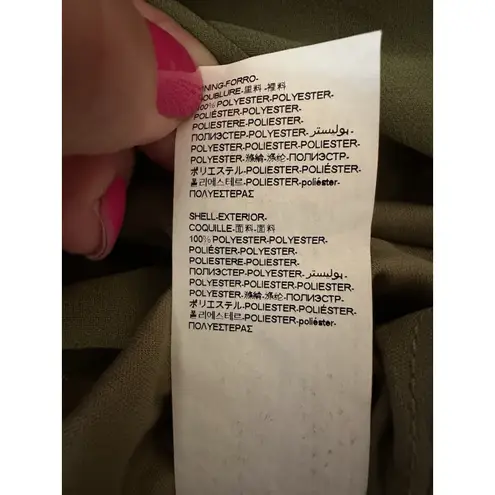 Desigual Layered Tank Dress Sz.8 (40EU) Olive Green Back Floral Front Artsy Boho