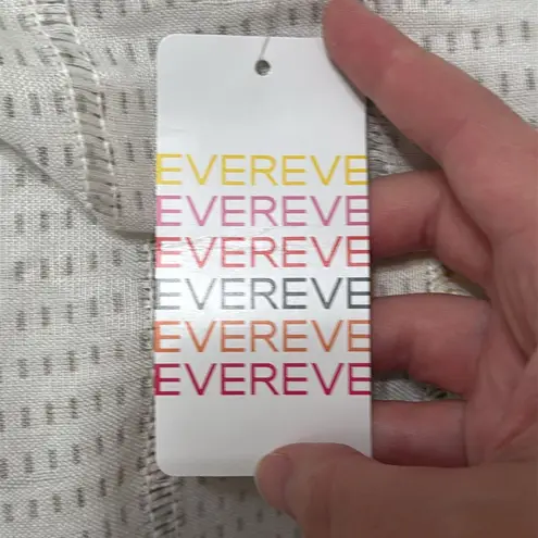 Allison Joy Evereve Cream/Copper Print Kimono Style Open Front Top size XS/S