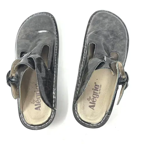 Alegria  Women's Size 39 US 9 Don-129 Mary Jane Slip On Clogs Gray Marble