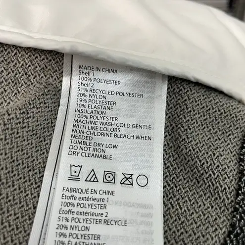 prAna Lightweight Full Zip Quilted Vest Pockets White Gray Women's size XL