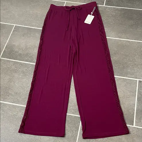 PJ Salvage Sweet Dreams Bordeaux Pant size Small Purple