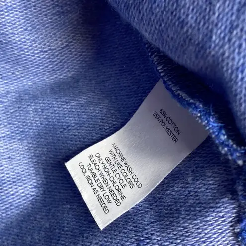 Alpine Design Bandana Print Blue French Terry Short Sleeve Tee Womens Large