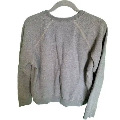 American Eagle  Grey Vintage Fit Logo Crewneck Women Pullover Sweater Size Medium