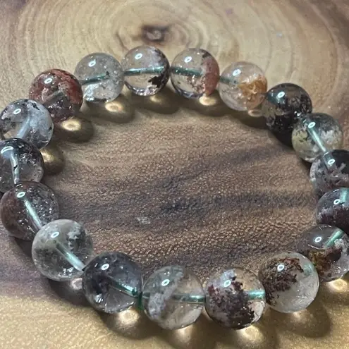 Garden Quartz high quality 10mm 7.5” beaded stretch bracelet new crystal beads h Green