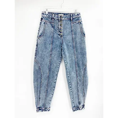 Ulla Johnson Brodie Medium Acid Wash Jogger Blue Jeans Size 2 NWT