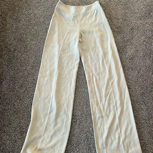 Akris Celadon Trousers wide leg acetate and viscose pants pale grey green