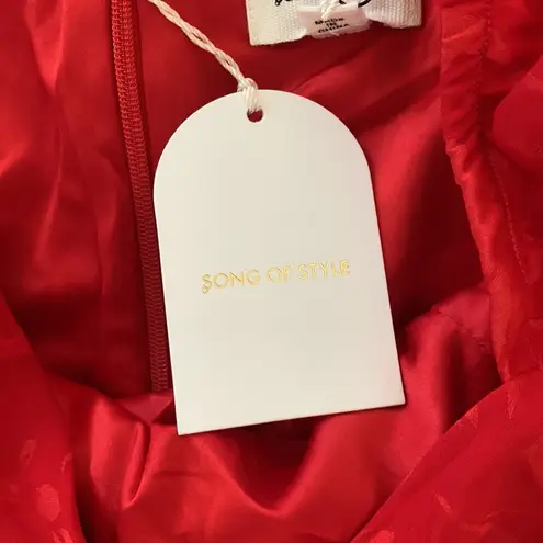 Song of style Knox Midi Dress in Scarlet Red Size XXL