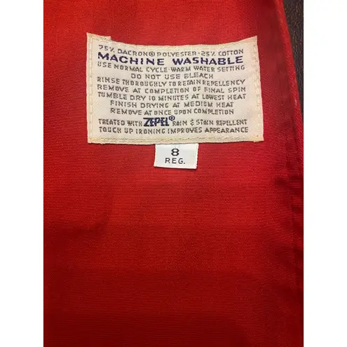 Vintage Misty Harbor Red Trench Coat Womens Size 8 Regular USA ILGWU Union Label