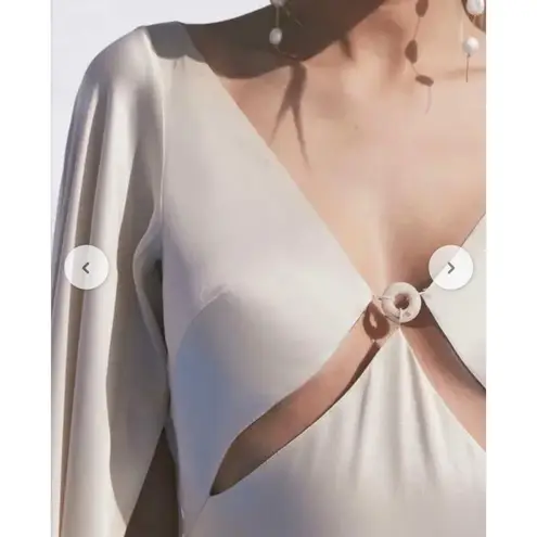 Cult Gaia 100% silk Shaine Gown in Quartz NEW