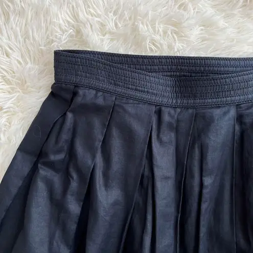 Alexander McQueen navy blue cotton quilted A-line skirt size IT38 S small