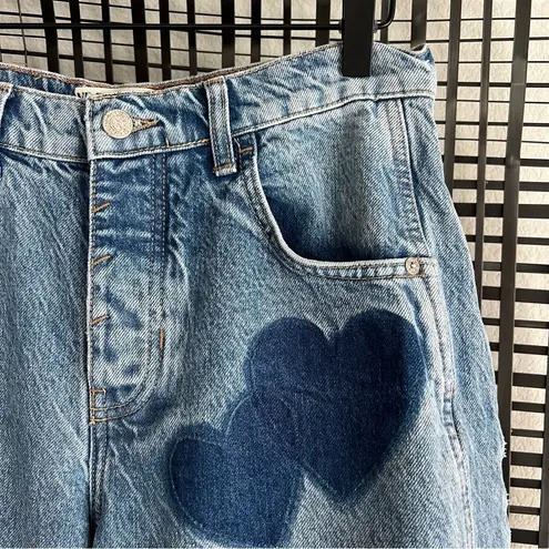 Free People We The Free Mid-Rise Good Luck Heart Jeans