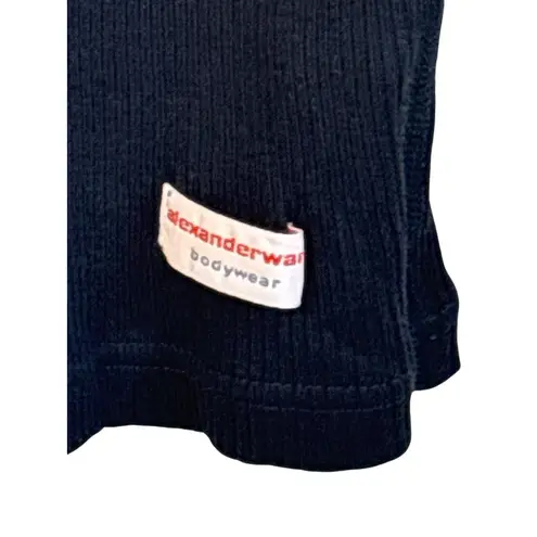 Alexander Wang Short Sleeve Crewneck Dress in Navy Medium Womens Tee Mini