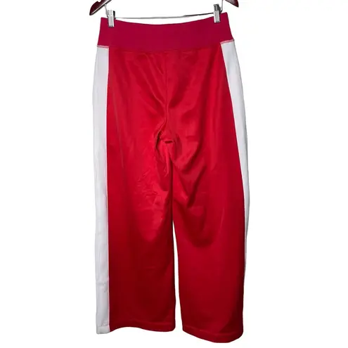 Sweaty Betty  Red White Side Stripe Shirley Wide Leg Trousers sz M