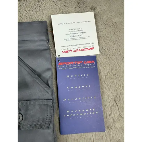 NWT Sportif USA Espa Plus Gray Shorts Womens Size 32 Activewear Utility Pockets