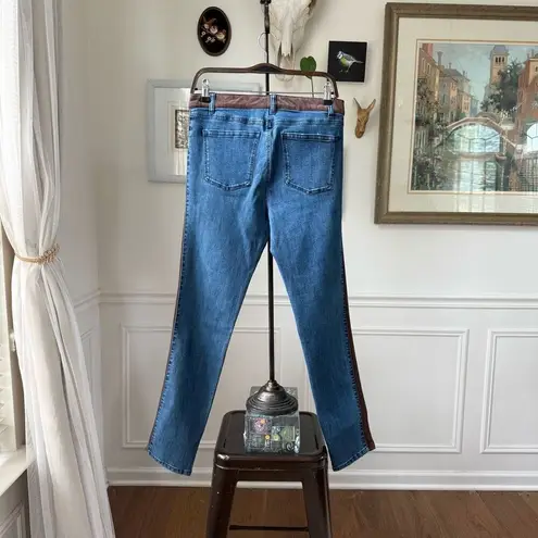 Ecru Designed Los Feliz Brown Moleskin Fabric Inset Jean In Vintage 28