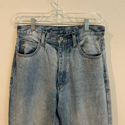 John Galt Women Jeans Denim Light Wash Mom Straight Leg Cotton Comfort Classic