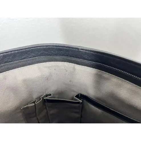 John Cole Collection Jodie Leather Bag Purse Tote Black