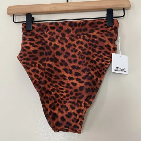Monday Swimwear Sorrento Bottom High Waist Dark Jaguar Size XS Brown