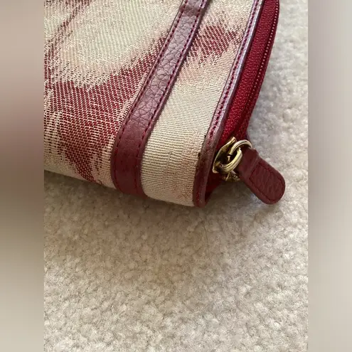 Vivienne Westwood Orb Long Wallet Red Strap Crossbody Bag