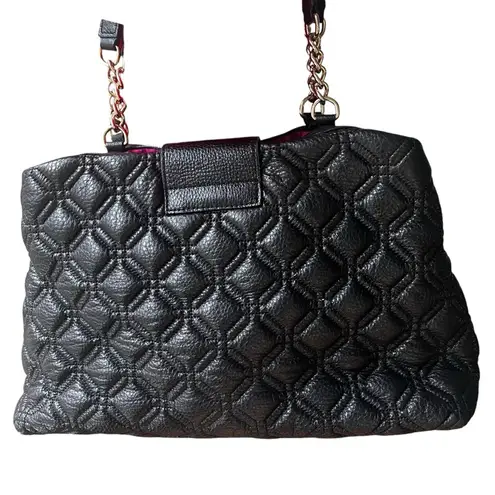 Kate Spade  Astor Court Elena Quilted Leather Black Shoulder Bag