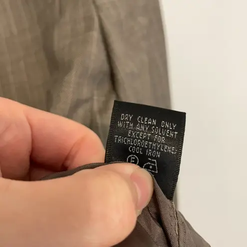 LAFAYETTE 148 NEW YORK Tan Dark Brown Pink Pinstripe Stripe WOOL Blazer Jacket 6