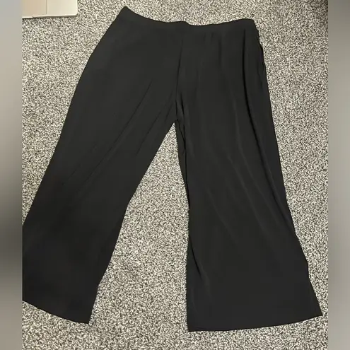 Susan Graver New Black Wide-Leg Pants With Pockets M