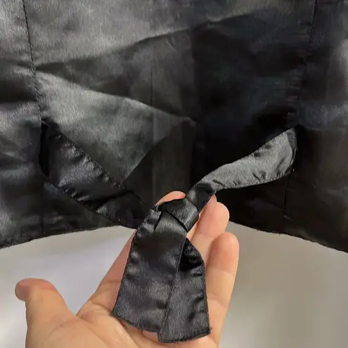 TanTrums Vintage Black Button Up Snowman Tree Snowflake Vest