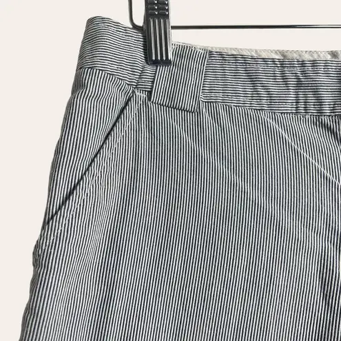 Proenza Schouler for Target Navy White Pinstripe Bermuda Shorts Size 7 Blue