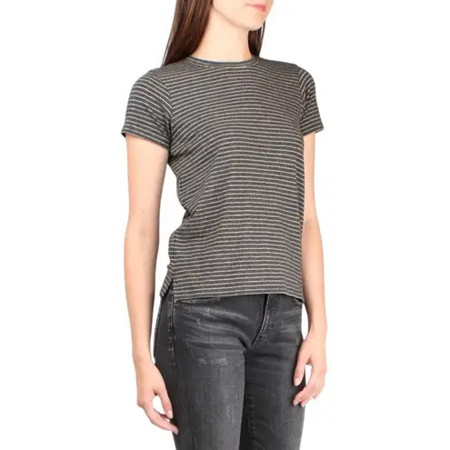 ATM Anthony Thomas Melillo Sparkle Stripe Crew Short Sleeve T