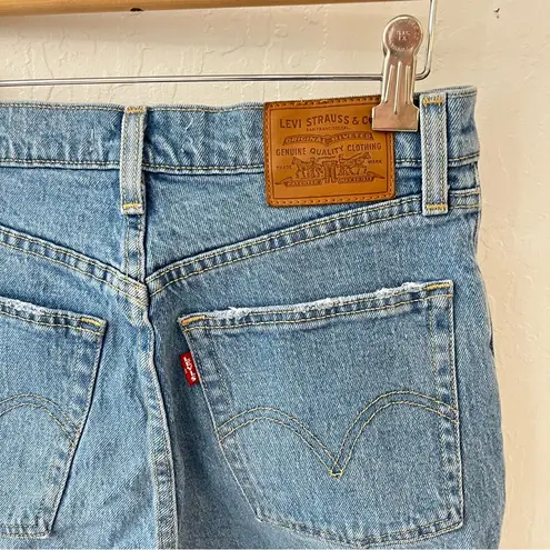 Levi's Premium Denim Ribcage High Waisted Cut Off Distressed Shorts Size 28