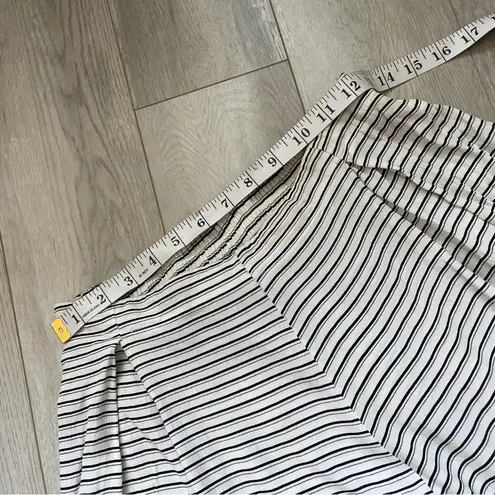 Faithfull the Brand Soleil Striped High Slit Wide Leg Pants White (Small) swim