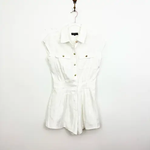 Generation Love Morgan Linen Romper in Ecru