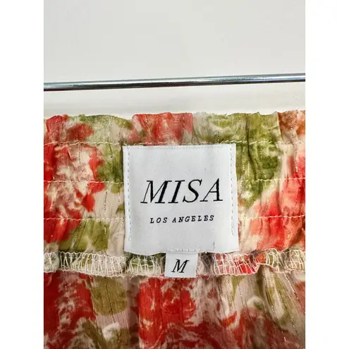MISA Los Angeles Palma Mini Skirt, Valencia Floral Red & Green | Size M